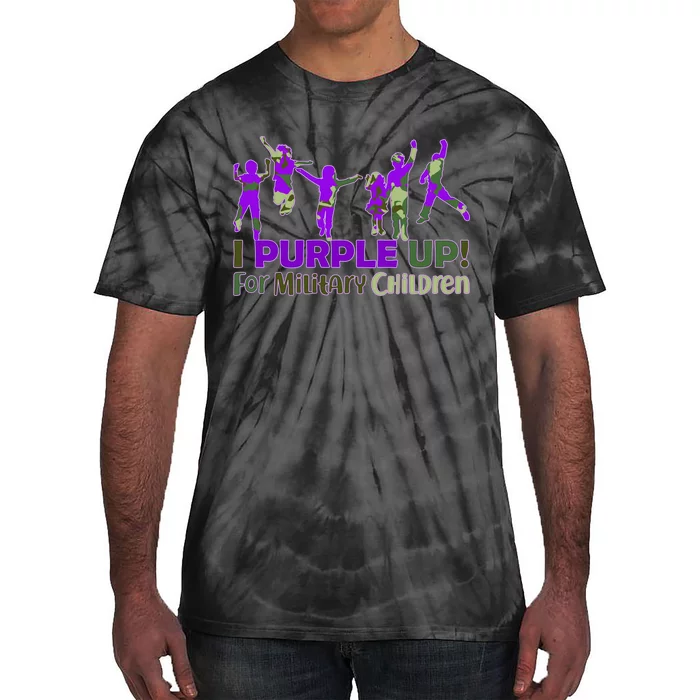 Purple Up For Military Children Camo Tie-Dye T-Shirt