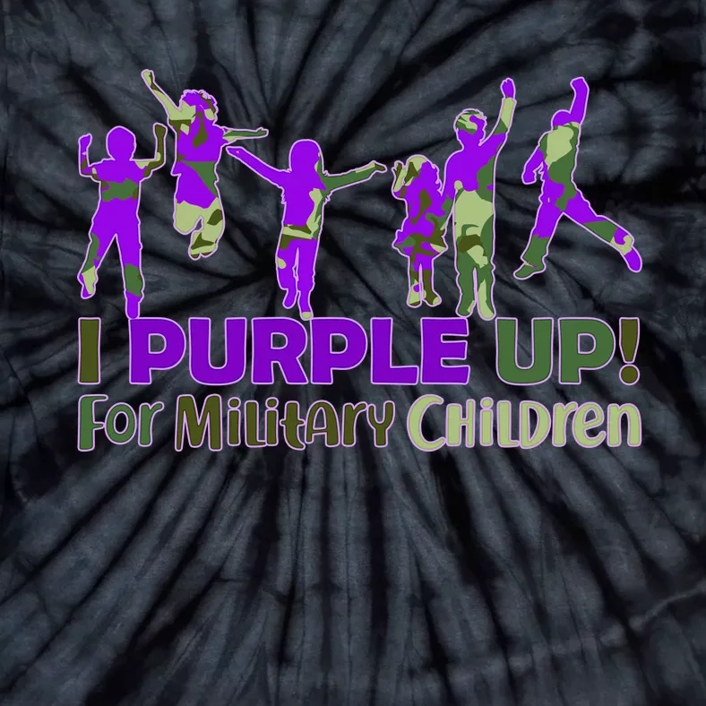 Purple Up For Military Children Camo Tie-Dye T-Shirt