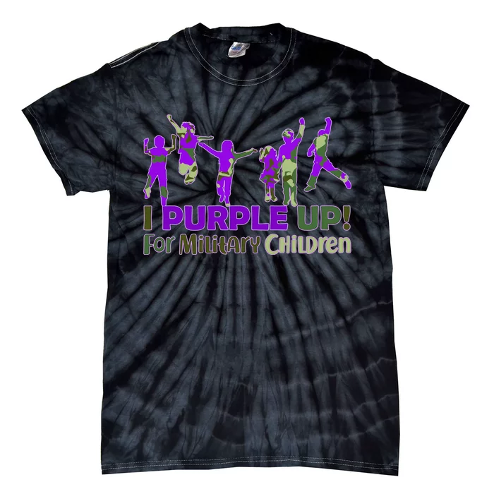 Purple Up For Military Children Camo Tie-Dye T-Shirt