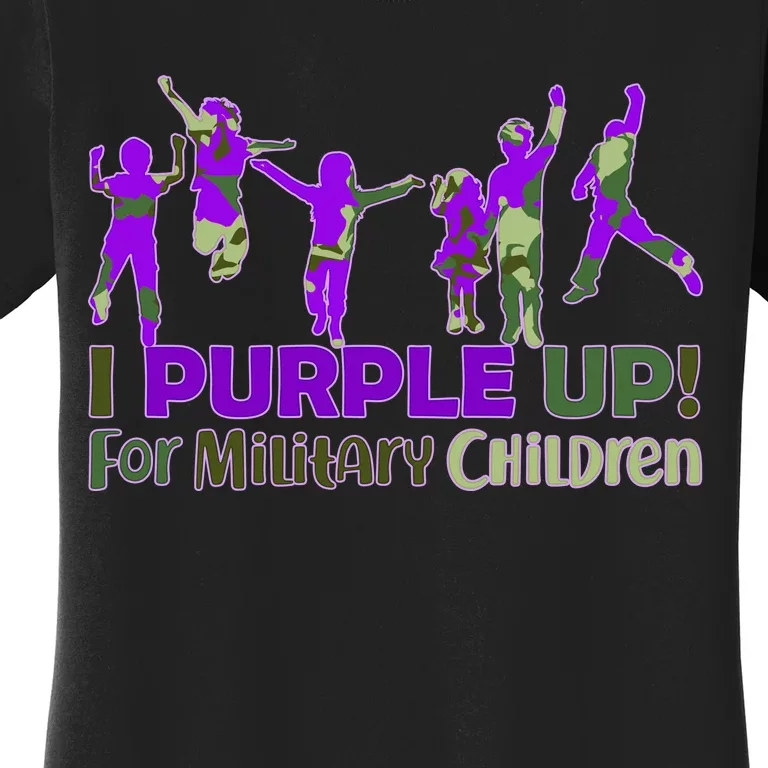 Purple Up For Military Children Camo Women's T-Shirt