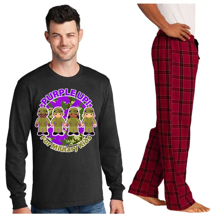 Purple Up! For Military Kids Long Sleeve Pajama Set