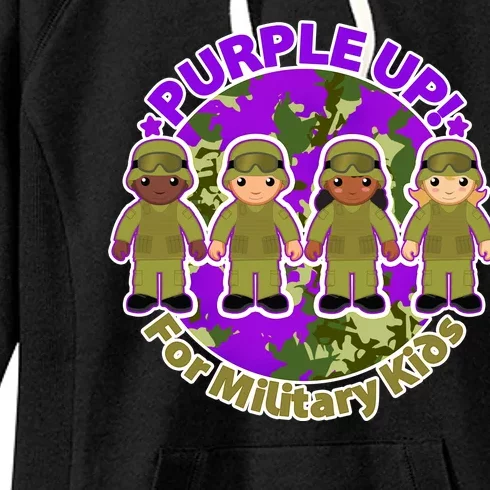 Purple Up! For Military Kids Women's Fleece Hoodie