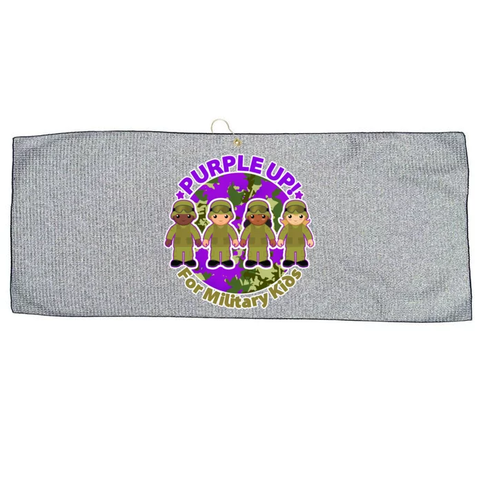 Purple Up! For Military Kids Large Microfiber Waffle Golf Towel