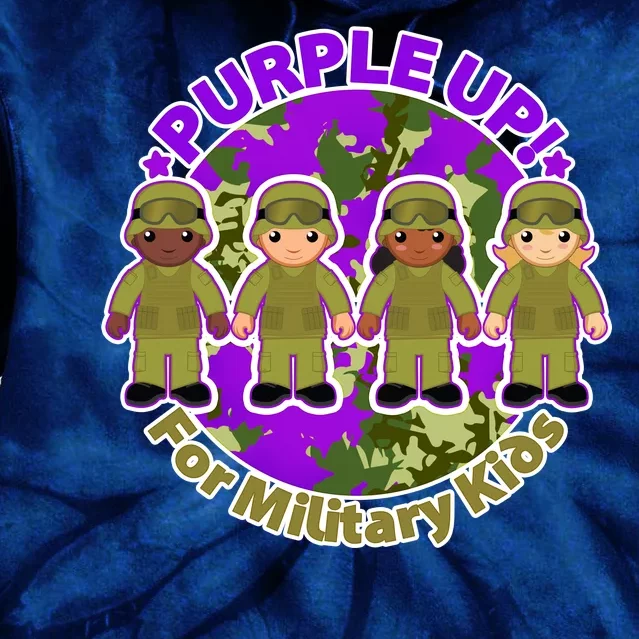 Purple Up! For Military Kids Tie Dye Hoodie