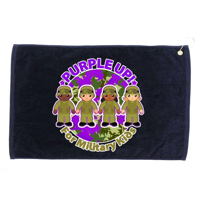 Purple Up! For Military Kids Grommeted Golf Towel