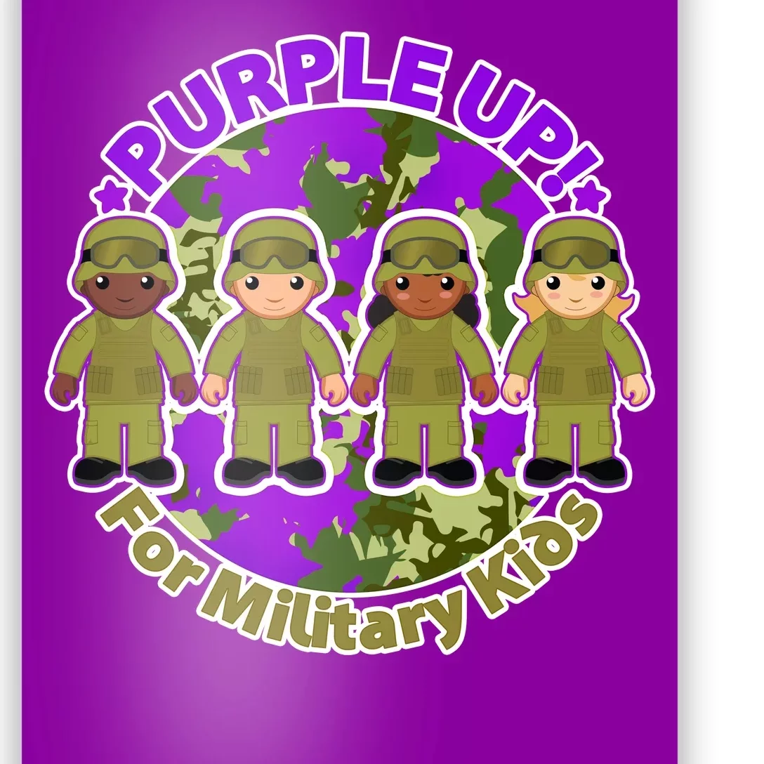 Purple Up! For Military Kids Poster