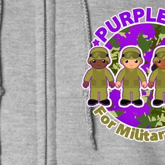 Purple Up! For Military Kids Full Zip Hoodie