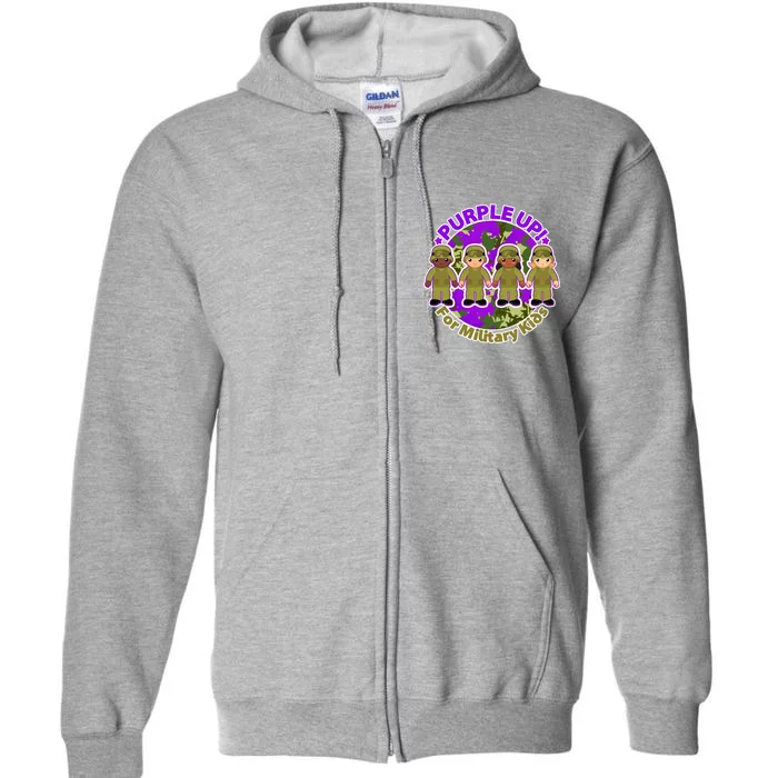 Purple Up! For Military Kids Full Zip Hoodie