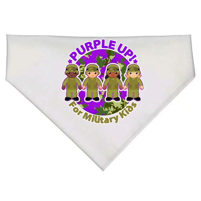 Purple Up! For Military Kids USA-Made Doggie Bandana