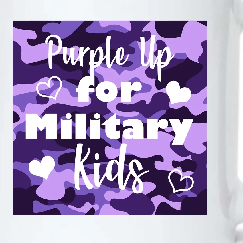 Purple Up For Military Kids Awareness Black Color Changing Mug