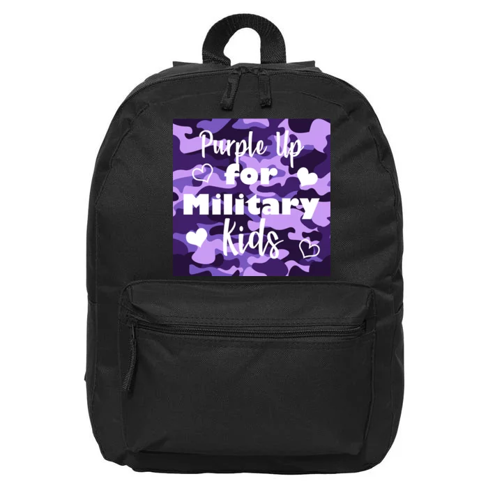 Purple Up For Military Kids Awareness 16 in Basic Backpack