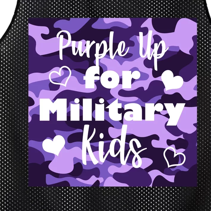 Purple Up For Military Kids Awareness Mesh Reversible Basketball Jersey Tank