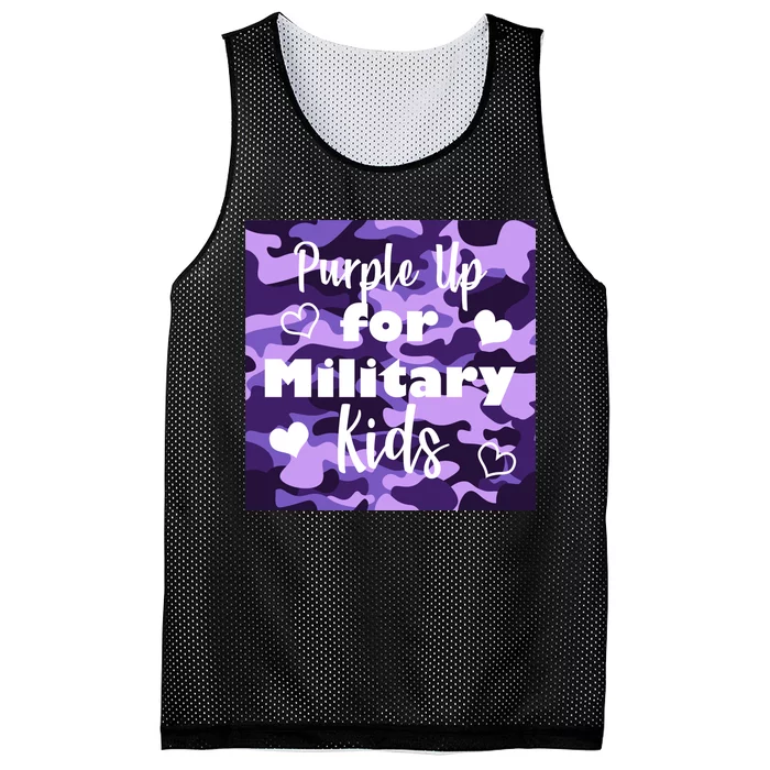 Purple Up For Military Kids Awareness Mesh Reversible Basketball Jersey Tank