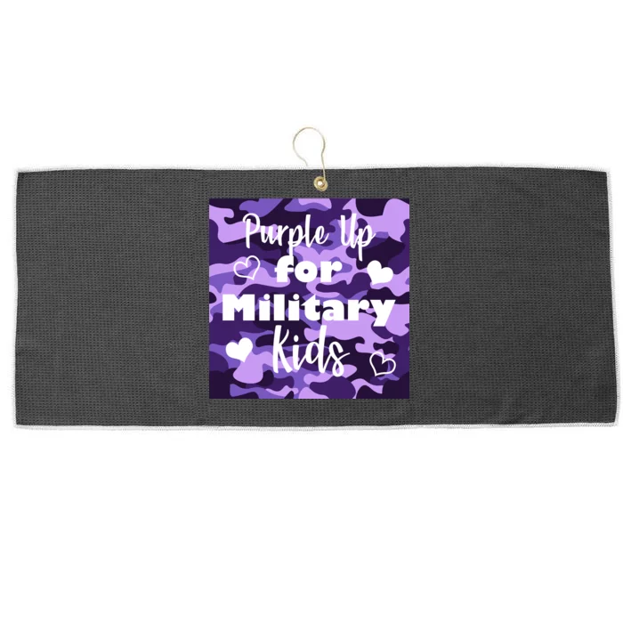 Purple Up For Military Kids Awareness Large Microfiber Waffle Golf Towel