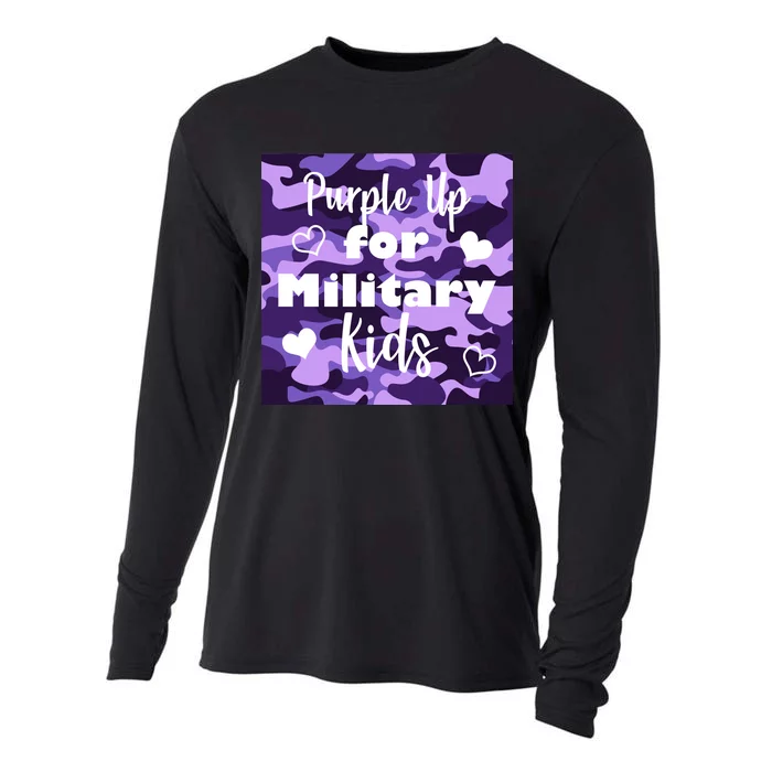 Purple Up For Military Kids Awareness Cooling Performance Long Sleeve Crew