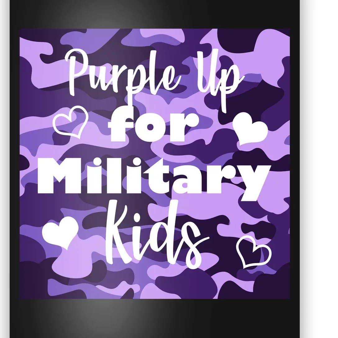 Purple Up For Military Kids Awareness Poster