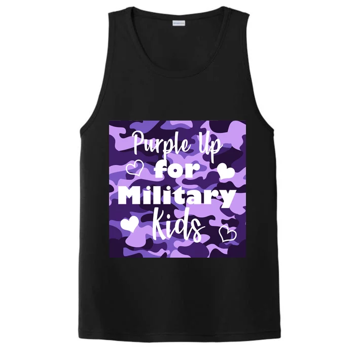 Purple Up For Military Kids Awareness Performance Tank