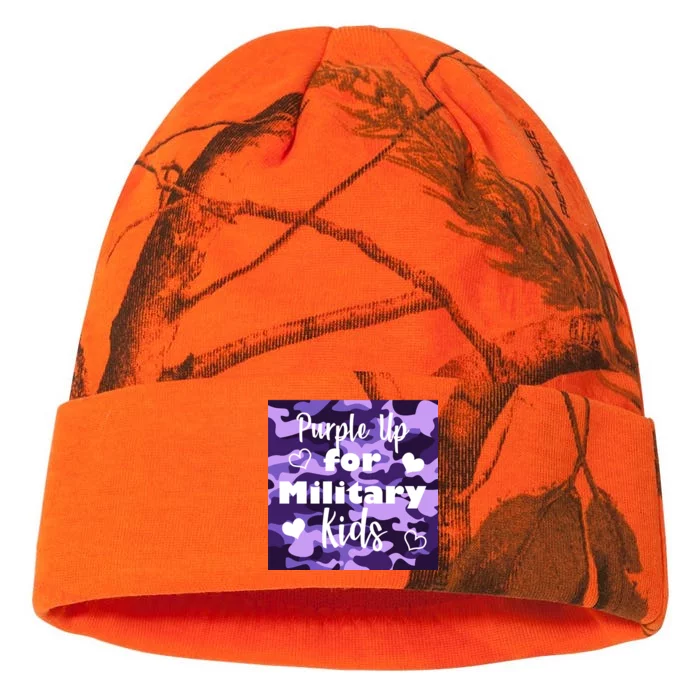 Purple Up For Military Kids Awareness Kati - 12in Camo Beanie