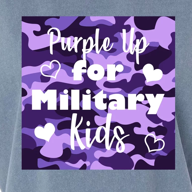 Purple Up For Military Kids Awareness Garment-Dyed Women's Muscle Tee