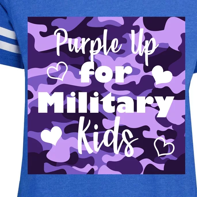 Purple Up For Military Kids Awareness Enza Ladies Jersey Football T-Shirt