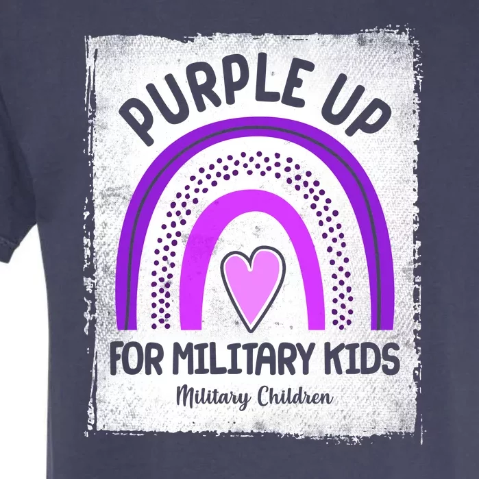 Purple Up For Military Kids Military Children Purple Rainbow Garment-Dyed Heavyweight T-Shirt