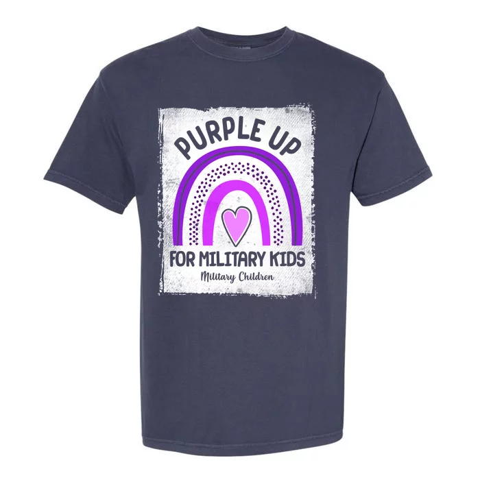 Purple Up For Military Kids Military Children Purple Rainbow Garment-Dyed Heavyweight T-Shirt