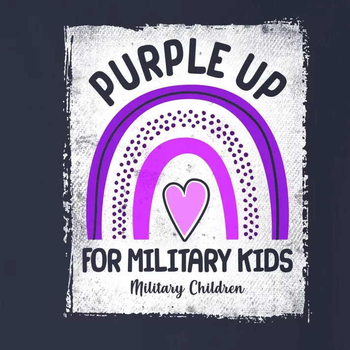 Purple Up For Military Kids Military Children Purple Rainbow Toddler Long Sleeve Shirt