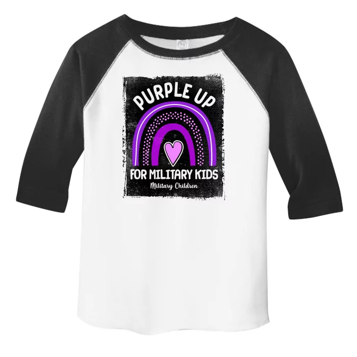 Purple Up For Military Kids Military Children Purple Rainbow Toddler Fine Jersey T-Shirt