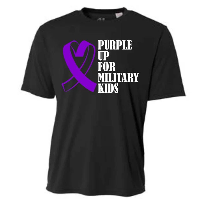 Purple Up For Military Kids Ribbon Cooling Performance Crew T-Shirt