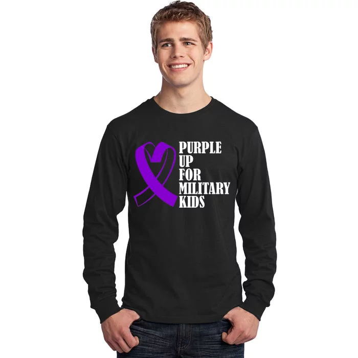 Purple Up For Military Kids Ribbon Tall Long Sleeve T-Shirt