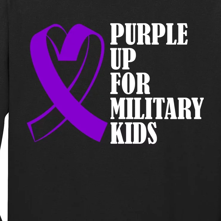 Purple Up For Military Kids Ribbon Tall Long Sleeve T-Shirt