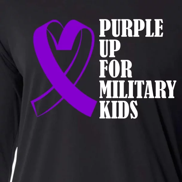 Purple Up For Military Kids Ribbon Cooling Performance Long Sleeve Crew