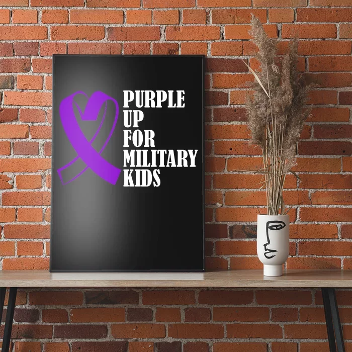 Purple Up For Military Kids Ribbon Poster