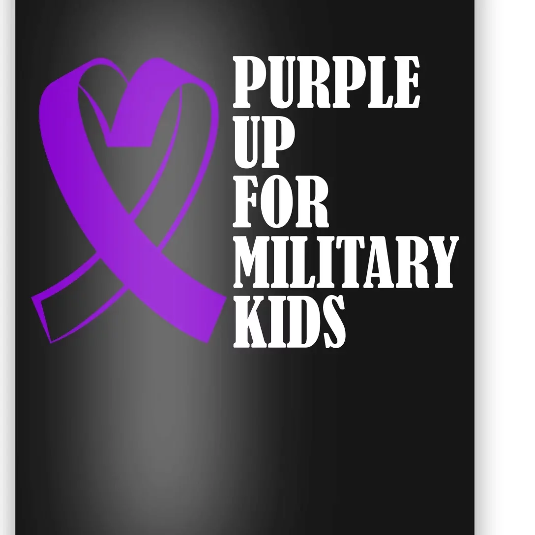 Purple Up For Military Kids Ribbon Poster