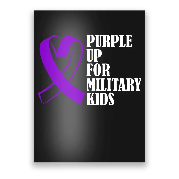 Purple Up For Military Kids Ribbon Poster