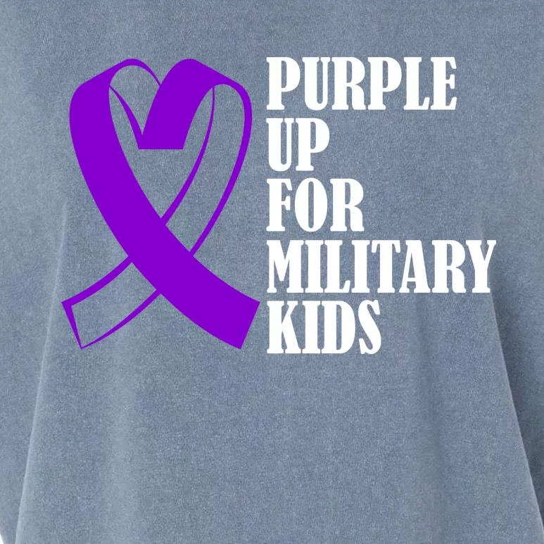 Purple Up For Military Kids Ribbon Garment-Dyed Women's Muscle Tee