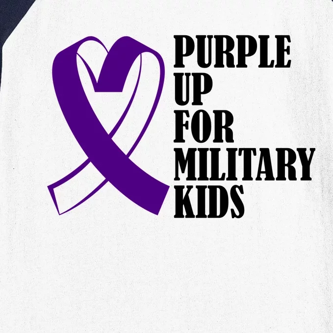 Purple Up For Military Kids Ribbon Baseball Sleeve Shirt