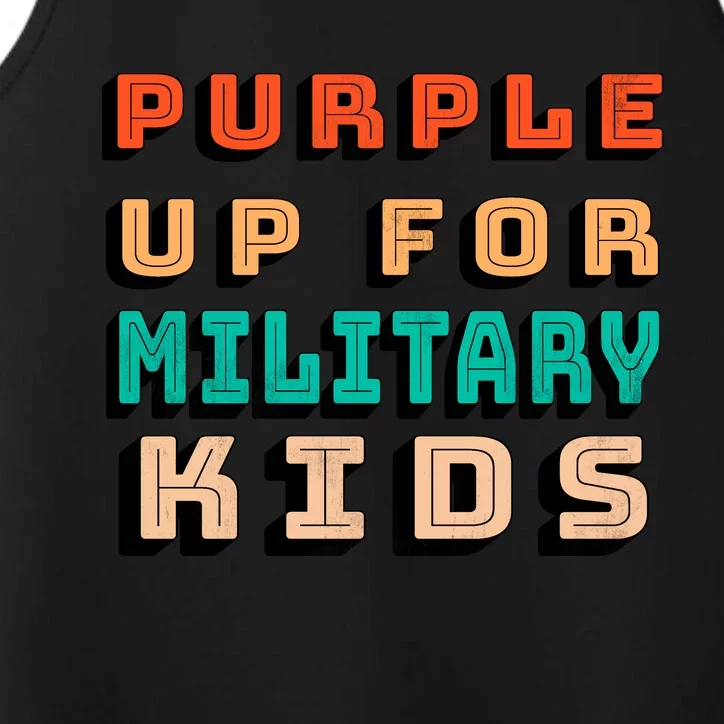 Purple Up For Military Kids Support Performance Tank