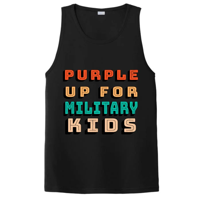 Purple Up For Military Kids Support Performance Tank