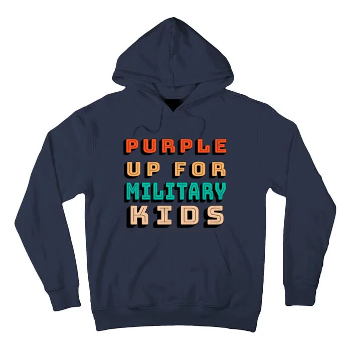 Purple Up For Military Kids Support Tall Hoodie