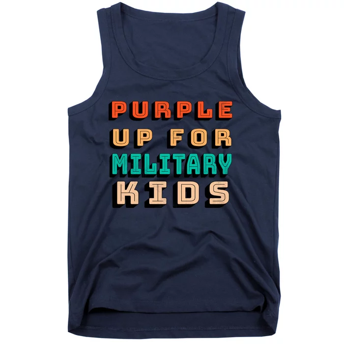 Purple Up For Military Kids Support Tank Top