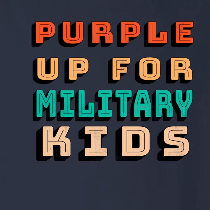 Purple Up For Military Kids Support Toddler Long Sleeve Shirt