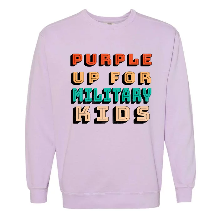 Purple Up For Military Kids Support Garment-Dyed Sweatshirt