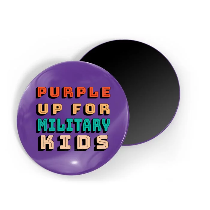 Purple Up For Military Kids Support Magnet