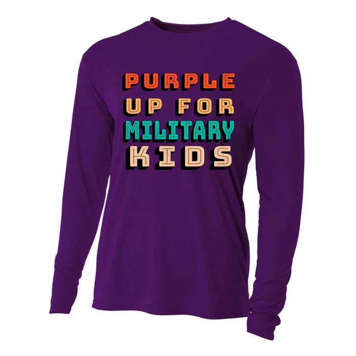 Purple Up For Military Kids Support Cooling Performance Long Sleeve Crew