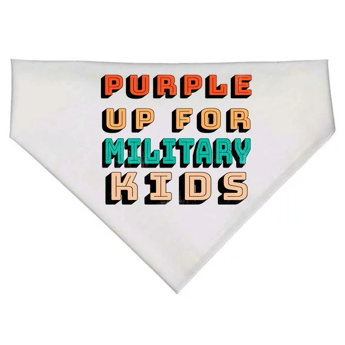 Purple Up For Military Kids Support USA-Made Doggie Bandana