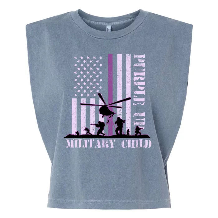 Purple Up Military Child Garment-Dyed Women's Muscle Tee