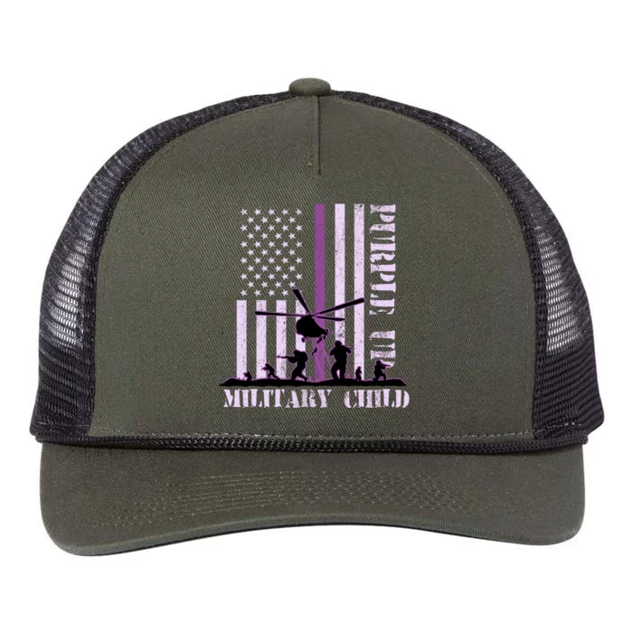 Purple Up Military Child Retro Rope Trucker Hat Cap