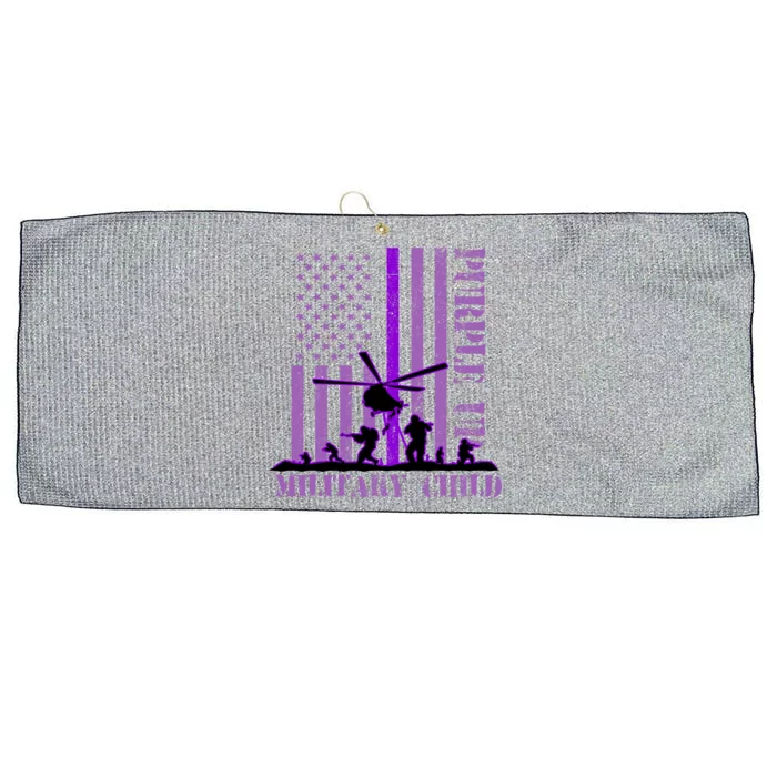 Purple Up Military Child Large Microfiber Waffle Golf Towel