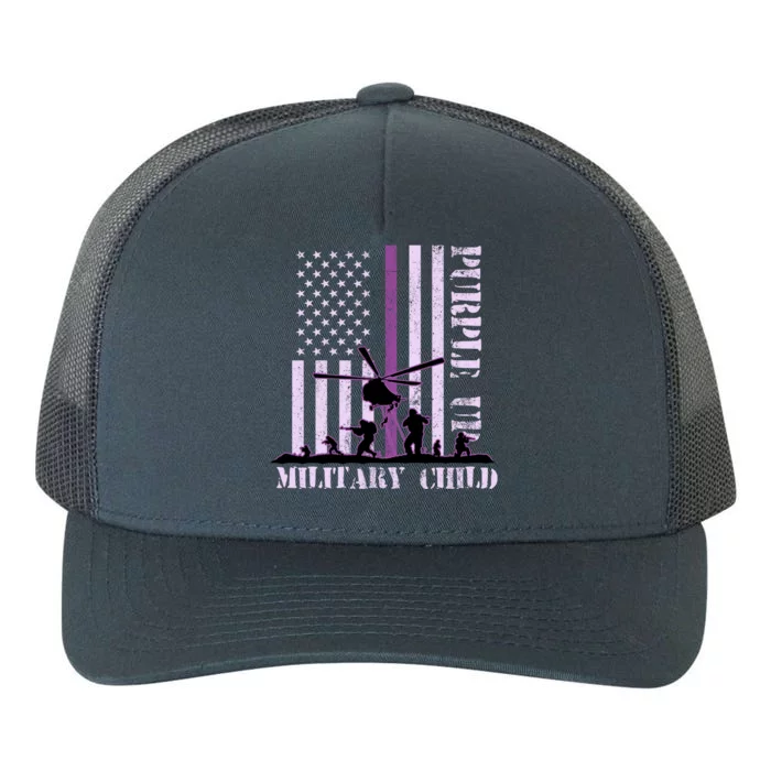 Purple Up Military Child Yupoong Adult 5-Panel Trucker Hat